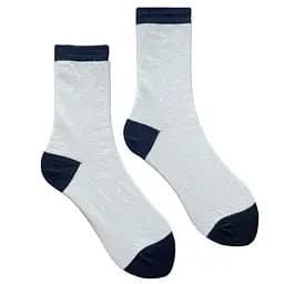 Носки женские "Контраст" из индийского кремового хлопка 213104