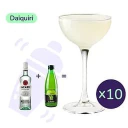 Коктейль Daiquiri (набір інгредієнтів) х10 на основі Bacardi Carta Blanca