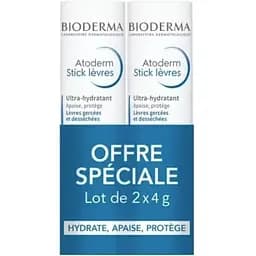 Набір бальзам для губ Bioderma Atoderm Stick Lèvres Ultra-Hydratant 8 г (2 шт. по 4 г) - мініатюра 2