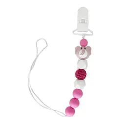 Ланцюжок для пустушки Слон MGZ-0508Pink силіконовий