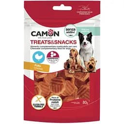 Ласощі для собак Camon Treats & Snacks, монети курячі на грилі, 3 см, 80г