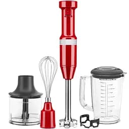 Блендер погружной KitchenAid 5KHBV83EER с аксессуарами красный