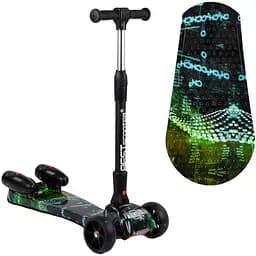 Детский самокат Best Scooter с турбинами и музыкой 63х16х31 см Черный 000254930