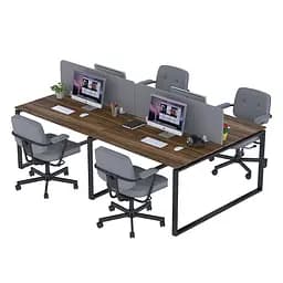 Письмовий стіл на 4 місця ND4-270x140 Loft Design (Горіх Модена)