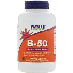 Витамины и минералы NOW B-50, 250 вегакапсул