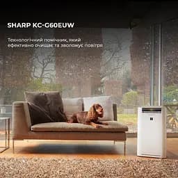 Очищувач повітря з функцією зволоження Sharp KC-G60EUW - мініатюра 2