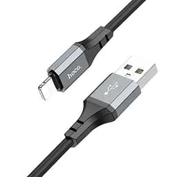 Дата кабель Hoco X86 Spear USB to MicroUSB (1m) Black - мініатюра 2