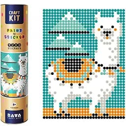 Картина по номерам стикерами Умняшка Лама 33х48 см 1200 стикеров 1814