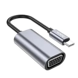 Адаптер перехідник Hoco UA21 Type-C to VGA F 0.13 м чорно-сріблястий - мініатюра 3