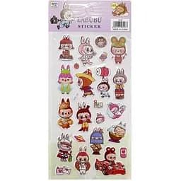 Дитячий набір наліпок Bambi Лабубу YG0328(Violet2) мікс, 10х22 см