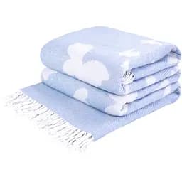 Плед Love You Метелик, бавовна, 200х140 см, блакитний (4126)