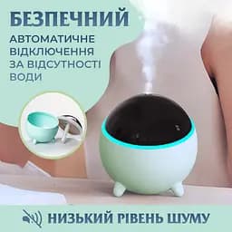 Зволожувач повітря аромадифузор Planet з підсвічуванням 300 мл, бірюзовий Happy Life HPBH16985GR - мініатюра 4
