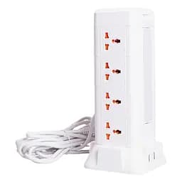 Мережевий фільтр-подовжувач TOWER 12 розеток LED-лампа 3USB + 1PD 4,8 метри Yiwu HP-5-11MF - мініатюра 3