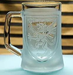 Подарунковий келих для пива з гравіюванням 660 мл лого шеврона 80 окрема десантно-штурмова бригада ДШВ