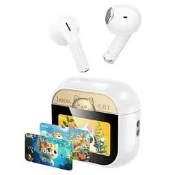 Беспроводные наушники с интеллектуальным дисплеем на кейсе HOCO EW89 Белый 