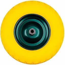 Колесо для будівельної тачки Forte PU 16"x4.00"-8" для WB9618 карбоновий підшипник (129106)