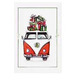 Листівка "Червоне авто з подарунками"