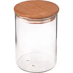 Банка Herevin з дерев'яною кришкою пряма 0.67 л (222000-000)