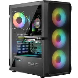 Корпус LogicConcept PORTOS MESH+GLASS ARGB fans 4x120mm BLACK без БЖ ATX - мініатюра 14