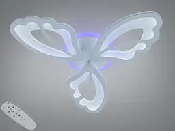 Компактна стельова LED-люстра з пультом Diasha 8166/3WH біла, 3 модулі, 50 Вт, 55 см, до 12 м2