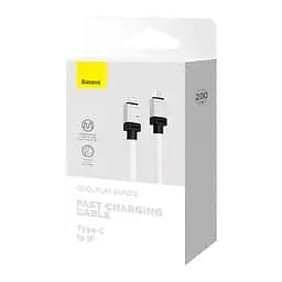 Кабель Baseus CoolPlay Series Fast Charging Cable Type-C to iP 20W 2 м білий - мініатюра 2