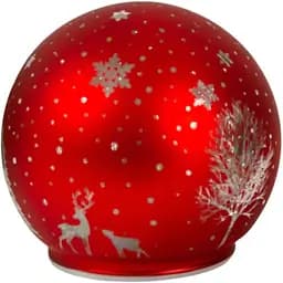 Світильник декоративний Chomik Куля скляний LED червоний 12x11 см (BOZ1853)