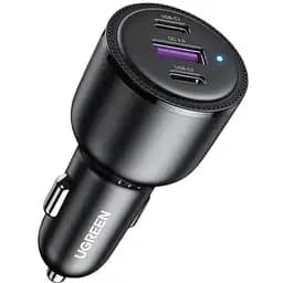 Автомобильное зарядное устройство Ugreen CD239 2xUSB Type-C PD + USB-A Car Charger 69W Max черный