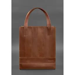 Шкіряна жіноча сумка шоппер Бетсі світло-коричнева Crazy Horse