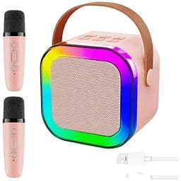 Портативна акустика K12 Bluetooth караоке + два мікрофони