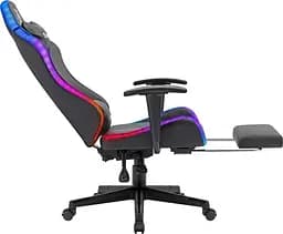 Крісло ігрове Defender Watcher, 60мм, Клас 4, RGB ПУ, чорне (64334) - мініатюра 2