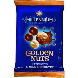 Драже Millennium Golden Nut фундук у молочному шоколаді 50 г