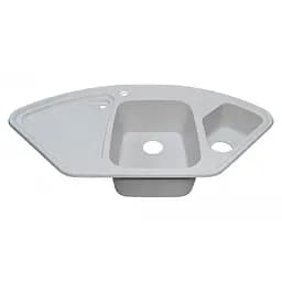 Кухонна мийка Adamant CONSENSUS old stone 1045x575x190 мм, кутова з крилом 104,5 см - мініатюра 2