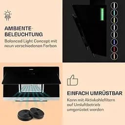 Витяжка Klarstein Aurora Eco 90 (10039929) - мініатюра 2