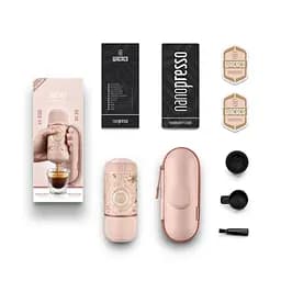 Портативна еспресо-кавоварка Wacaco Nanopresso рожева з чохлом, механічна, для меленої кави - мініатюра 3