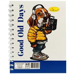 Блокнот А6 Апельсин АП-1710, 40 листов, пружина сбоку Вид 3