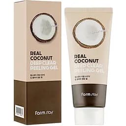Зволожуюча пілінг-скатка FarmStay Real Coconut Deep Clear Peeling Gel з екстрактом кокосу 100 мл