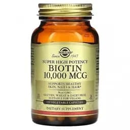 Биотин 10 мг 10000 мкг в капсулах №120 Solgar Biotin