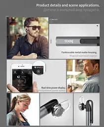Бездротова Bluetooth-гарнітура Hoco E21 Grey - мініатюра 9