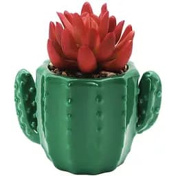 Горщик зі штучною рослиною МВМ My Home, 8,5 см, зелений (DH-FLOWERS-15 PINK/GREEN)