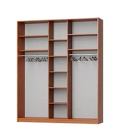 Шафа-купе тридверна MebelStar Стандарт AL 2ДСП/Дзеркало 200x60x240 см Кашемір (MBS-1551) - мініатюра 2