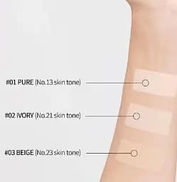 Тональний кушон Peripera Mood Fit Cover Cushion 02 Ivory Fit SPF50+ PA++++ із бездоганним фінішем 13 г - мініатюра 5