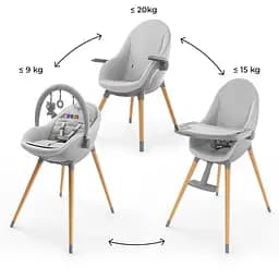 Стільчик для годування 2 в 1 Kinderkraft Fini Up Grey (KHFINIUPGRY0000) - мініатюра 5