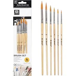 Набір художніх пензлів Color-it з натуральної щетини 6 шт. BR5806