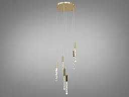 Сучасна світлодіодна люстра потужністю 14W, колір-золото