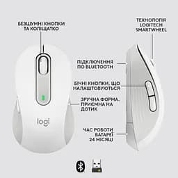 Мишка Logitech Signature M650 Wireless for Business Off-White (910-006275) - мініатюра 6