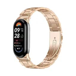 Комплект ремінці Tamister для фітнес-браслета Xiaomi Mi Band 8 та 9 Bead design - Milanese design Rose gold - мініатюра 2
