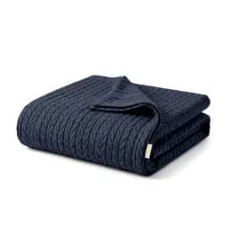 Плед-покривало Cosas Knitted Braid Navy косичка 75х95 см (Blanket_65-1Navy_KnittedBraid_75x95)