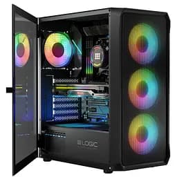 Корпус LogicConcept PORTOS MESH+GLASS ARGB fans 4x120mm BLACK без БЖ ATX - мініатюра 16