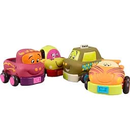 Набір машинок Battat Кумедний автопарк 4 шт. (BX1995Z)