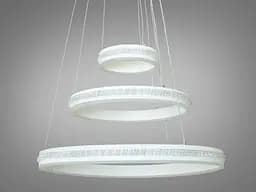 Люстра підвісна світлодіодна з пультом MD55040-3A-600+400+200WH RGB dimmer - мініатюра 2
